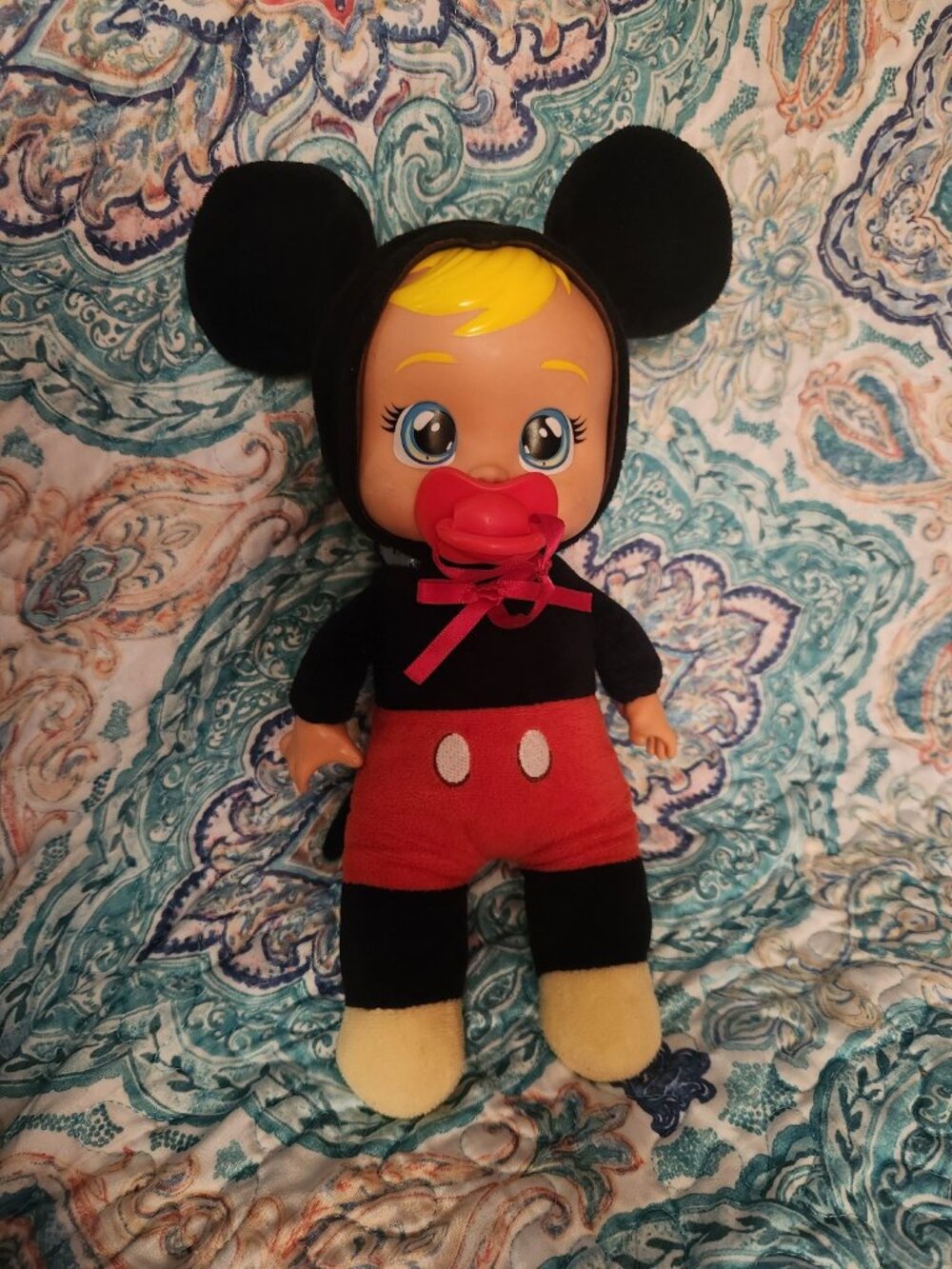 Cry Babies Mickey Mouse Disney 9" Plush Baby Doll